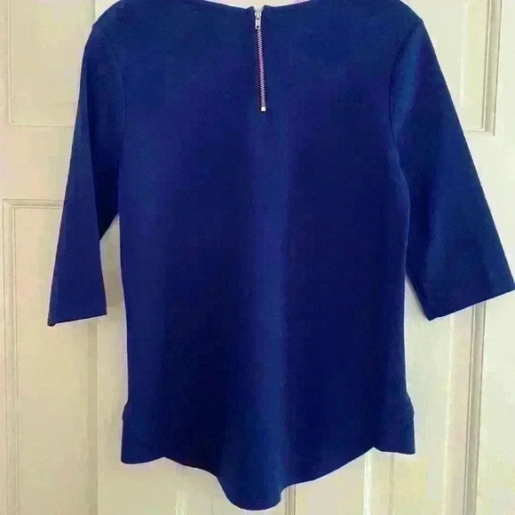 Bar III Royal Blue 3/4 Sleeve Top - Picture 3 of 3